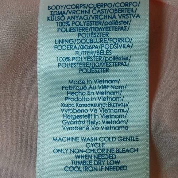 Chaps Women Pink Multi Floral Pleated Georgette Long Skirt Size XL - Picture 9 of 9